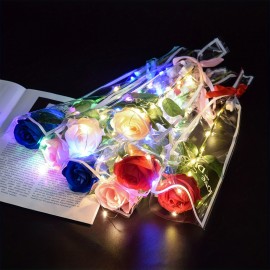 Simulación creativa Festival de rosas luminosas confesión de regalos ramos de flores