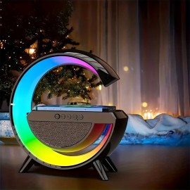 Creative Gift Colorful Atmosphere Light Wireless Charging Smart Speaker Seven-color Light Card High Sound Quality Big G Audio