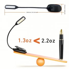 Rechargeable Book Reading Light Lamp, LED Book Light For Reading In Bed - Eye Caring Adjustable Brightness 3 Color Temperatures 20+ Hours Runtime, USB Reading Light For Bed, Book Light Clip On