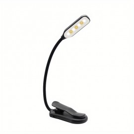 Rechargeable Book Reading Light Lamp, LED Book Light For Reading In Bed - Eye Caring Adjustable Brightness 3 Color Temperatures 20+ Hours Runtime, USB Reading Light For Bed, Book Light Clip On