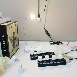 5pcs USB Small Night Light Mini Creative Portable Soft Light Eye Care LED Small Round Light Available For Student Dormitory Bedside Light USB Plug In
