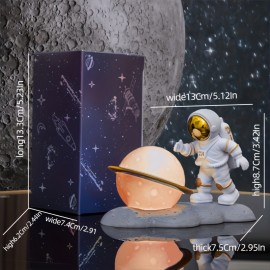 1pc Astronaut Figurine Night Light - Creative Decoration For Bedside Table, TV Cabinet, And More - Perfect Housewarming Gift For Boys And Girls!