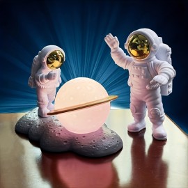 1pc Astronaut Figurine Night Light - Creative Decoration For Bedside Table, TV Cabinet, And More - Perfect Housewarming Gift For Boys And Girls!
