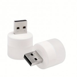 5 PCS USB Small Night Light Mini Creative Portable Soft Light Eye Care LED Small Round Light Available For Student Dormitory Children's Bedside Light USB Plug In