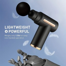Massage Gun, Deep Tissue Muscle Handheld Percussion Massager, Ultra Small Elegant Silent Design, Gift For Men & Women