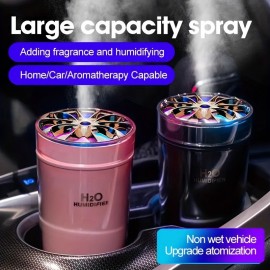 USB Desktop Humidifier, Humidifiers For Bedroom, 7 Color Ambient Light  Function Vehicle Mounted Aromatherapy Machine Large Capacity Humidifier