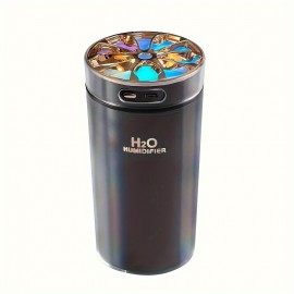 USB Desktop Humidifier, Humidifiers For Bedroom, 7 Color Ambient Light  Function Vehicle Mounted Aromatherapy Machine Large Capacity Humidifier