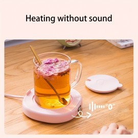 Smart Thermostatic Heating Cup Mat Three Gears Adjust Thermostatic Warming Cup 55 Degrees Hot Milk Hot Coffee Afternoon Tea Magic Heating Base Insulated Water Cup Warming Cup Mat