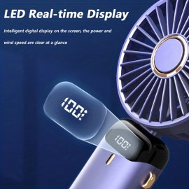 USB Outdoor Foldable Portable Handheld Fan Classroom Office Desktop Mute Small Fan