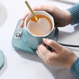 Smart Mug Warmer,16W Electric Mug & Coffee Warmer Candle Warmer Plate Desk Tea Milk Warmer For Home And Office(Green)