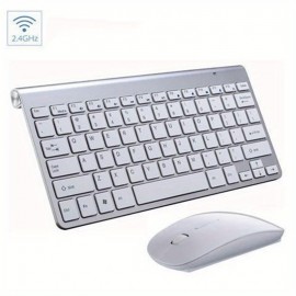 Wireless Keyboard And Mouse Ultra Slim Combo,  2.4G Silent Compact USB Mouse And Scissor Switch Keyboard Set With Cover, 2 AAA And 2 AAA Batteries, For PC/Laptop/Windows/Mac