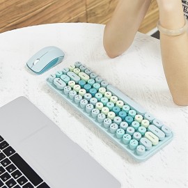 MOFII Keyboard And Mouse Sets With Excellent Color Matching Wireless Keyboard And Mouse Sets,Reliable 2.4 GHz Connectivity For PC,Laptop,Smart TV And More (Milk Tea Color) Gift For Birthday/Valentines/Halloween/Easter/Boy/Girlfriends