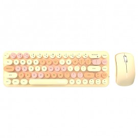 MOFII Keyboard And Mouse Sets With Excellent Color Matching Wireless Keyboard And Mouse Sets,Reliable 2.4 GHz Connectivity For PC,Laptop,Smart TV And More (Milk Tea Color) Gift For Birthday/Valentines/Halloween/Easter/Boy/Girlfriends