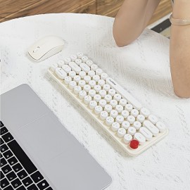 MOFII Keyboard And Mouse Sets With Excellent Color Matching Wireless Keyboard And Mouse Sets,Reliable 2.4 GHz Connectivity For PC,Laptop,Smart TV And More (Milk Tea Color) Gift For Birthday/Valentines/Halloween/Easter/Boy/Girlfriends