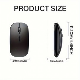Rechargeable Wireless Mouse - Portable, Ergonomic & Soundless - Perfect For PC, Tablet, Macbook & Office Use