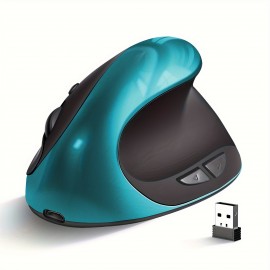 Ergonomic Mouse, Rechargeable Vertical Wireless Mouse Small Right Handed Computer Wireless Mouse With 6 Buttons 3 Adjustable 800/1200/1600 DPI For Laptop,Desktop,PC, MacBook(Purple)