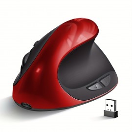 Ergonomic Mouse, Rechargeable Vertical Wireless Mouse Small Right Handed Computer Wireless Mouse With 6 Buttons 3 Adjustable 800/1200/1600 DPI For Laptop,Desktop,PC, MacBook(Purple)