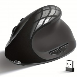 Ergonomic Mouse, Rechargeable Vertical Wireless Mouse Small Right Handed Computer Wireless Mouse With 6 Buttons 3 Adjustable 800/1200/1600 DPI For Laptop,Desktop,PC, MacBook(Purple)