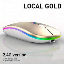 Rechargeable Wireless Mouse With 2.4GHz USB RGB 1600DPI Mouse For Computer Laptop Tablet PC Macbook Gaming Mouse Gamer