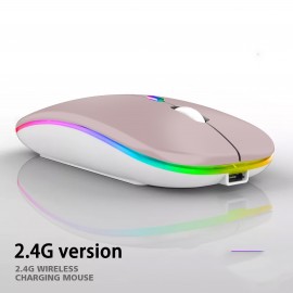 Rechargeable Wireless Mouse With 2.4GHz USB RGB 1600DPI Mouse For Computer Laptop Tablet PC Macbook Gaming Mouse Gamer