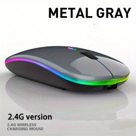 Rechargeable Wireless Mouse With 2.4GHz USB RGB 1600DPI Mouse For Computer Laptop Tablet PC Macbook Gaming Mouse Gamer