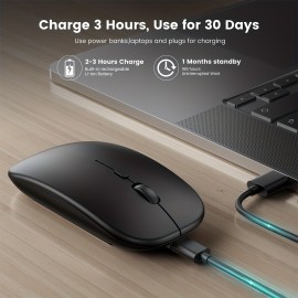 Rechargeable Wireless Mouse Wireless Mouse Computer Ergonomic Mini USB Mouse 2.4Ghz Silent For Macbook Optical Mouse For Laptop