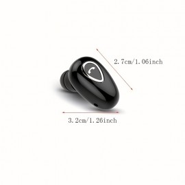 1pc Wireless Earphone Mini Invisible In-Ear Sports Earbuds With Microphone Stereo Headphones