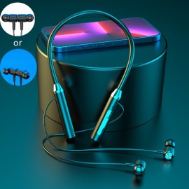 New Neck Sports Wireless Earphones Life Waterproof In-ear Running Surround Sound HIFI Sound Quality Large Capacity Ultra Long Life Two-sided Stereo Headphones Gift