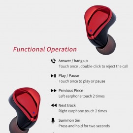 TWS In-Ear Stereo Headphones: LED Display, 590.55inch Auto Pairing, Active Noise Reduction, IPX6 Waterproof & Dustproof, Volume Control, Voice Answer & Summon Siri - Wireless Charging Case Included!