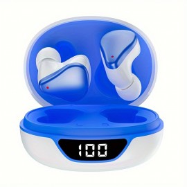 TWS In-Ear Stereo Headphones: LED Display, 590.55inch Auto Pairing, Active Noise Reduction, IPX6 Waterproof & Dustproof, Volume Control, Voice Answer & Summon Siri - Wireless Charging Case Included!